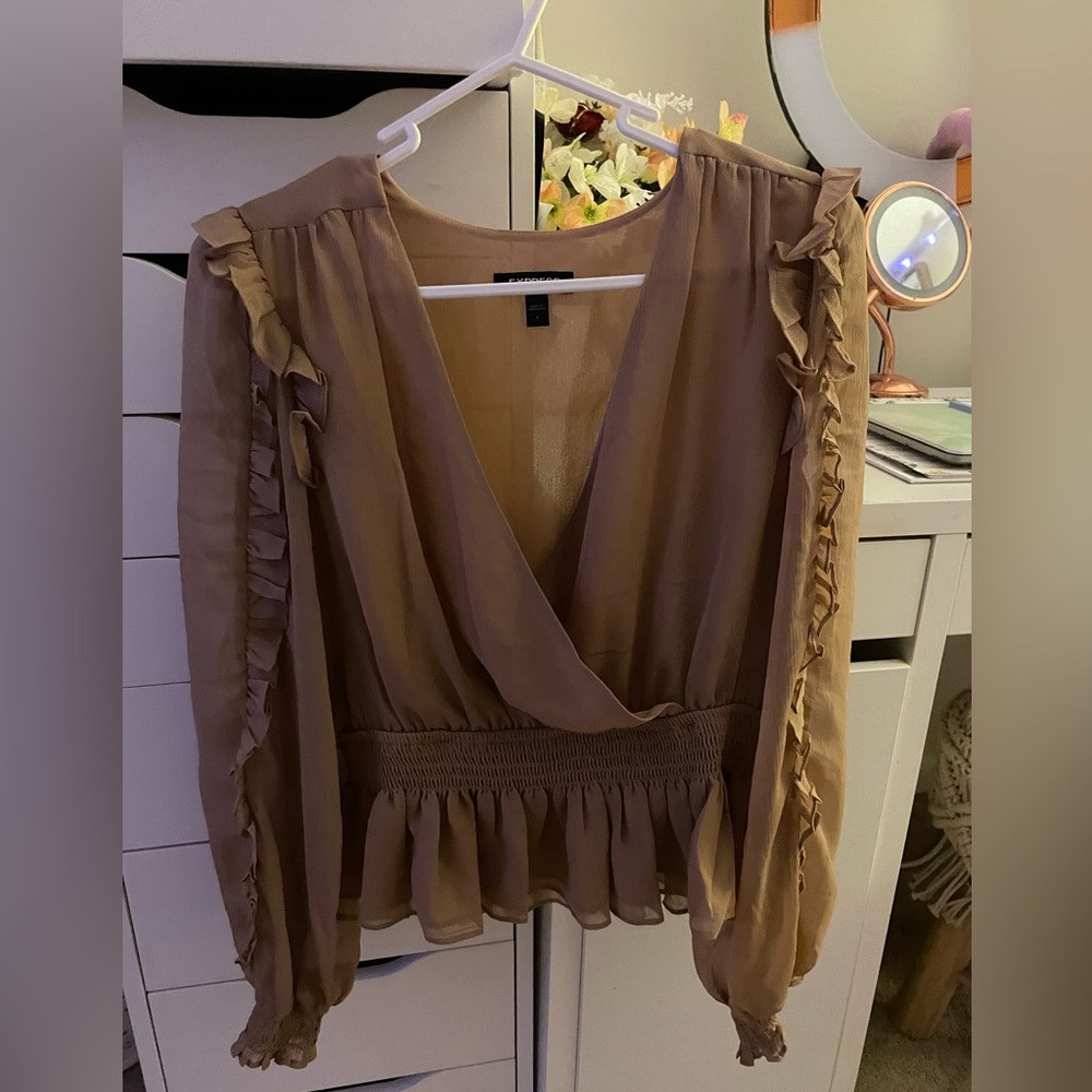 Express Tan Blouse